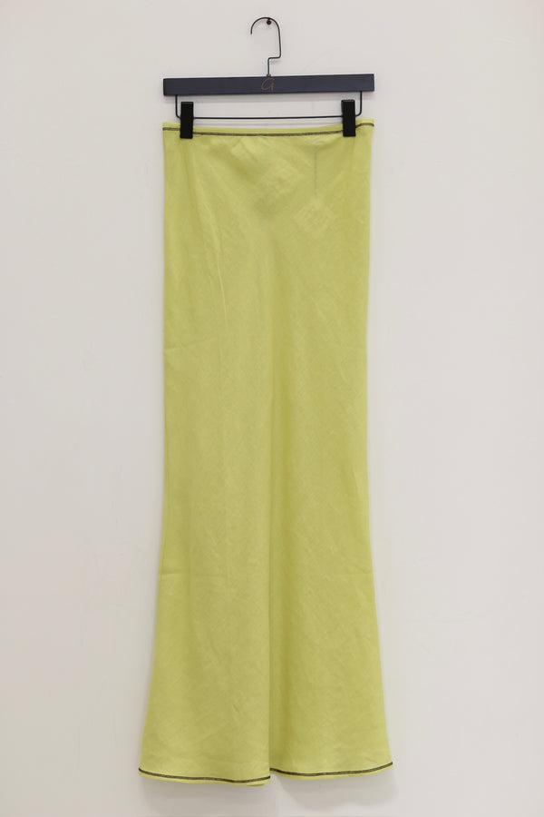 BASERANGE tight skirt SKDY-SL-SP24 green and yellow (SKDY-SL-000)